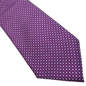 Banana Republic Silk Micro Dot Necktie Pink Purple White Mens One Size